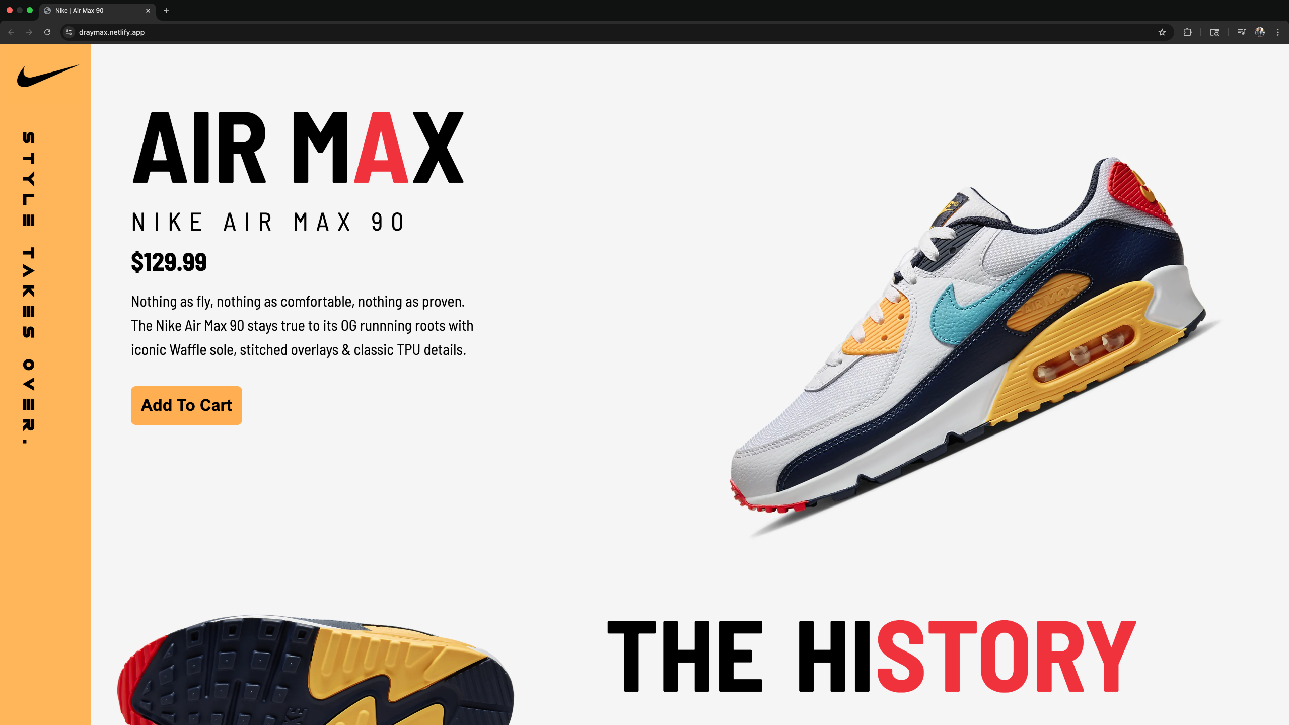 Landing page example